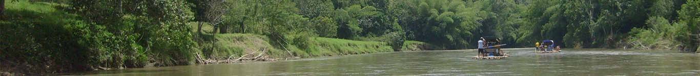 Balsaje por el río La Vieja